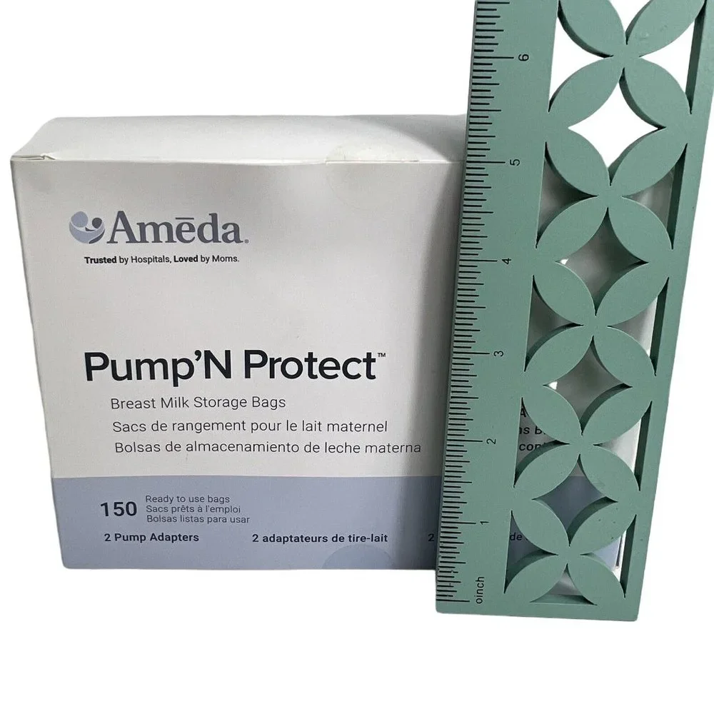 Ameda Pump N Protect Breast Milk Storage Bags And Adapters 6oz Or 180ml 150 Bags - Picture 12 of 12